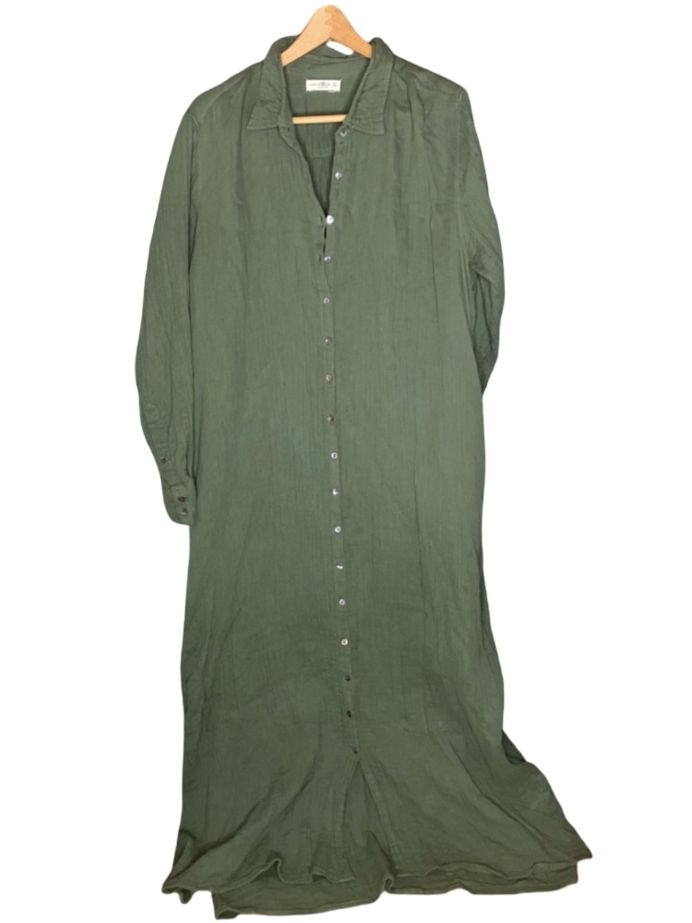 Natural Life gauze cotton maxi shirt dress XL